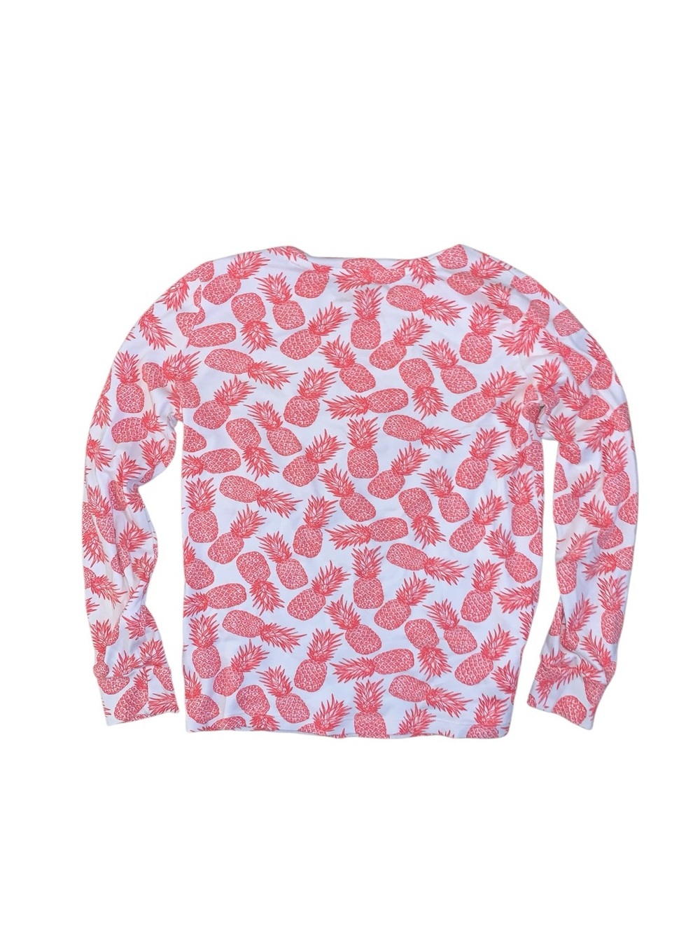 Vineyard Vines Pineapple Pajama Set Kids Size 10 Pima Cotton Pink White - Picture 5 of 9